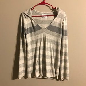 Gray striped sweater